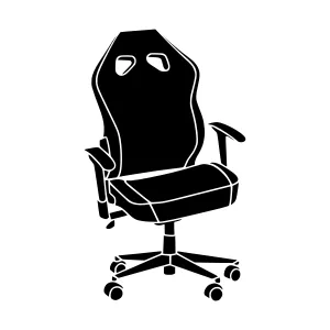 Gaming Chair Silhouette Black Vector
