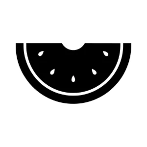 Watermelon Slice Icon - Vector Illustration
