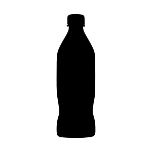 Water Bottle Silhouette - Minimalist Vector