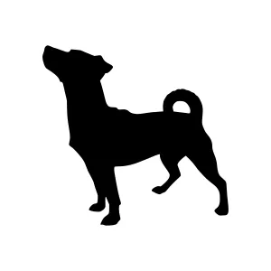 Dog Silhouette Vector Graphic