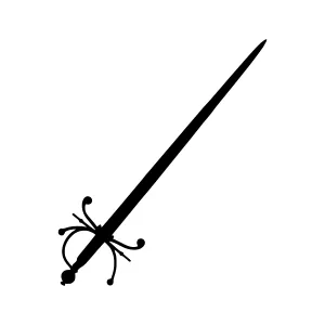 Black Rapier Sword Silhouette