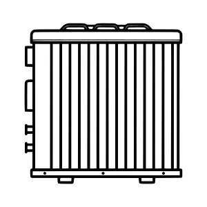 Radiator Line Art Icon - Vector Illustration