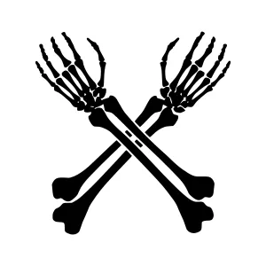 Crossed Bones Silhouette Vector Illustration