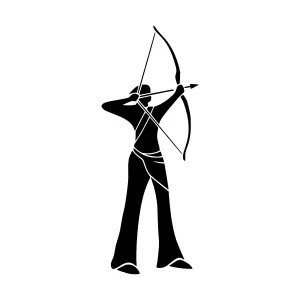 Silhouette Archer Archery Target Vector