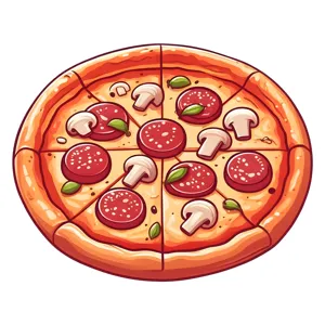 Cartoon Pizza Slice Illustration