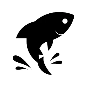 Black Shark Silhouette - Dynamic Jump Icon