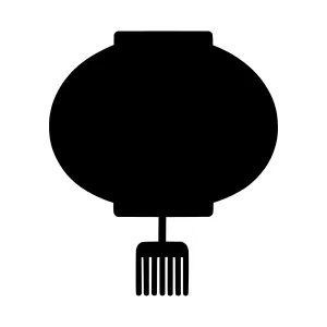 Chinese Lantern Icon - Vector Illustration