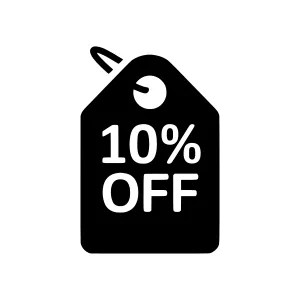 10% Off Sale Tag Icon - Vector Illustration