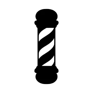Barber Pole Icon - Vector Illustration