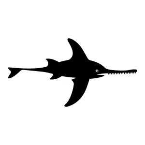 Black Swordfish Silhouette Vector Illustration