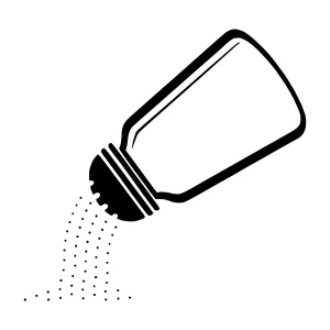 Salt Shaker Silhouette Pouring Salt