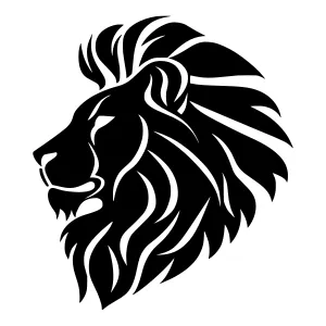 Black Lion Silhouette Vector Graphic