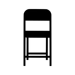 Black Chair Icon - Simple Silhouette