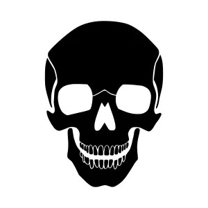 Black Skull Silhouette Vector Illustration