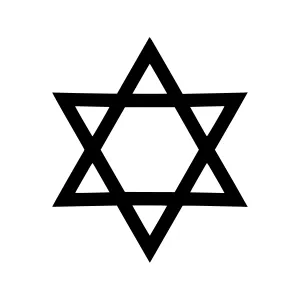 Black Star of David Icon - Vector Symbol
