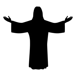 Silhouette Figure - Open Arms Gesture