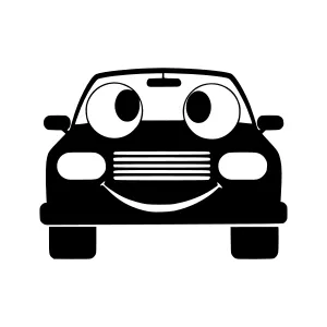 Cartoon Car Illustration - Happy Vehicle Vector