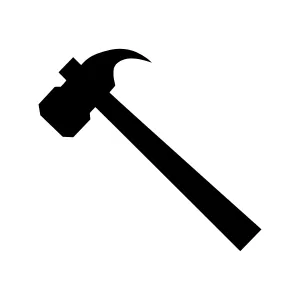 Black Hammer Icon - Simple Silhouette
