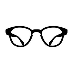 Black Glasses Icon - Vector Illustration