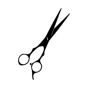 Black Hair Scissors Silhouette