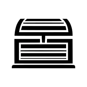 Vintage Treasure Chest Icon - Vector Illustration