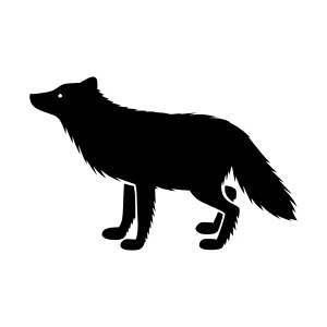 Silhouette Wolf Graphic Vector Illustration