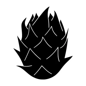 Black Artichoke Silhouette Vector Illustration