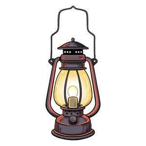 Vintage Lantern Illustration - Rustic Style