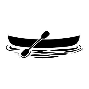 Kayak Icon - Simple Boat Silhouette