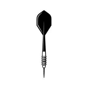 Black Dart Silhouette Vector Illustration