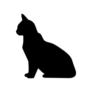Black Cat Silhouette Vector Illustration