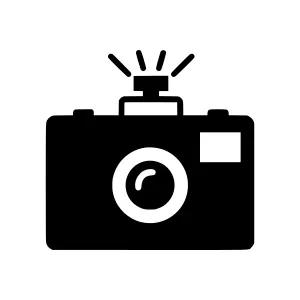 Camera Icon - Black Silhouette