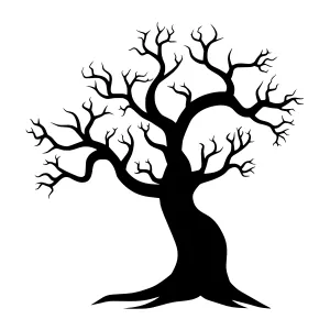 Silhouette Tree Branch Vector Illustration