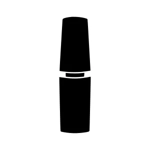 Minimalist Lipstick Icon - Black Silhouette