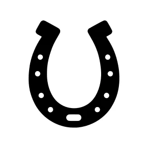 Black Silhouette Horseshoe Icon