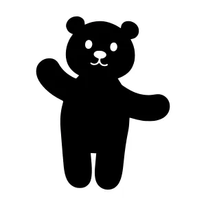 Cute Cartoon Teddy Bear Icon - Vector Illustration