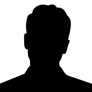 Silhouette Headshot - Black Outline Man