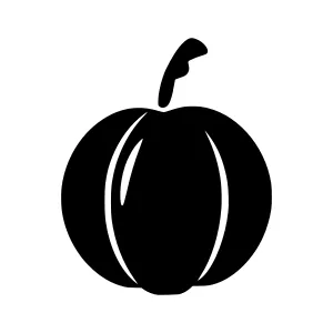 Black Silhouette Plum Icon