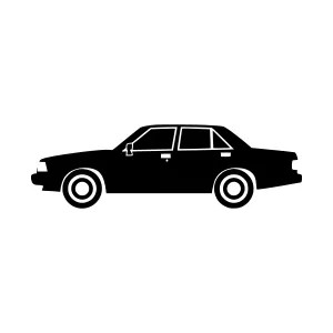 Black Car Silhouette Vector Icon
