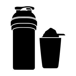 Black Smoothie Shaker & Cup Silhouette