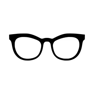 Black Glasses Icon - Vector Illustration