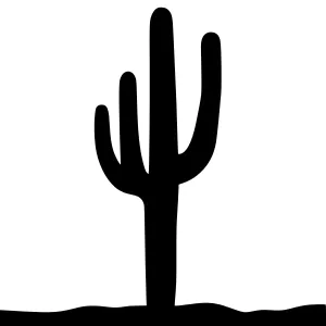 Silhouette Cactus Icon - Desert Symbol