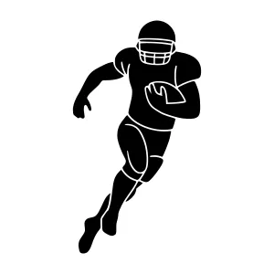 American Football Player Silhouette