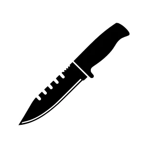 Black Knife Icon - Vector Illustration