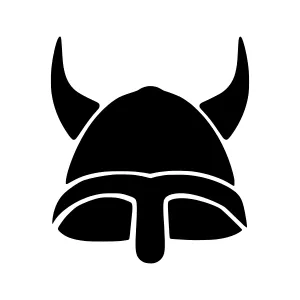 Viking Helmet Silhouette Icon
