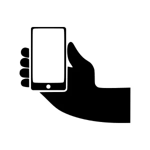 Smartphone Icon - Black Silhouette