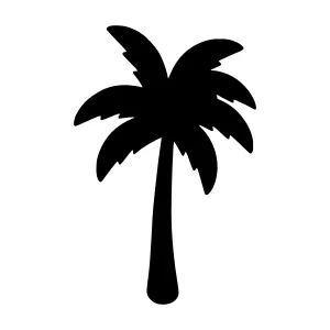 Palm Tree Silhouette Vector Icon