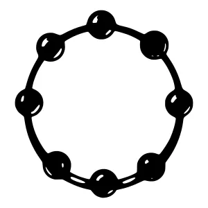 Doodle Bracelet - Black Dots on White Background