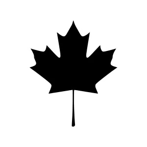 Black Maple Leaf Silhouette