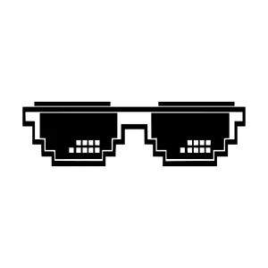 Pixelated Sunglasses - Retro 8-Bit Style